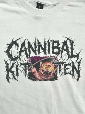 Cannibal Kitten funny horror death metal White Unisex T-Shirt